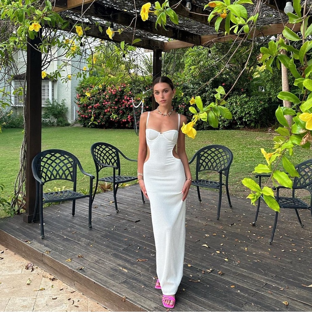 Beginning Boutique Tamara White Maxi Dress
